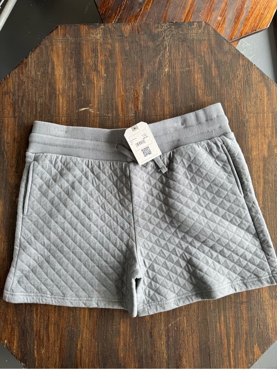Royce Brand Pants - Quilted Gray Women's Athletic Shorts with Elastic Waistband